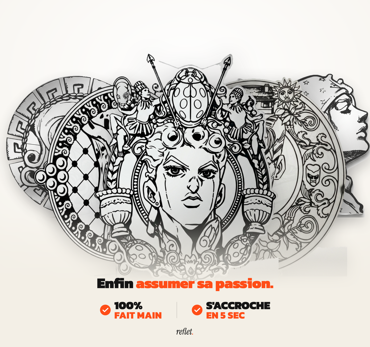 [fr] Collection Reflet — enfin assumer sa passion, 6 miroirs faits main