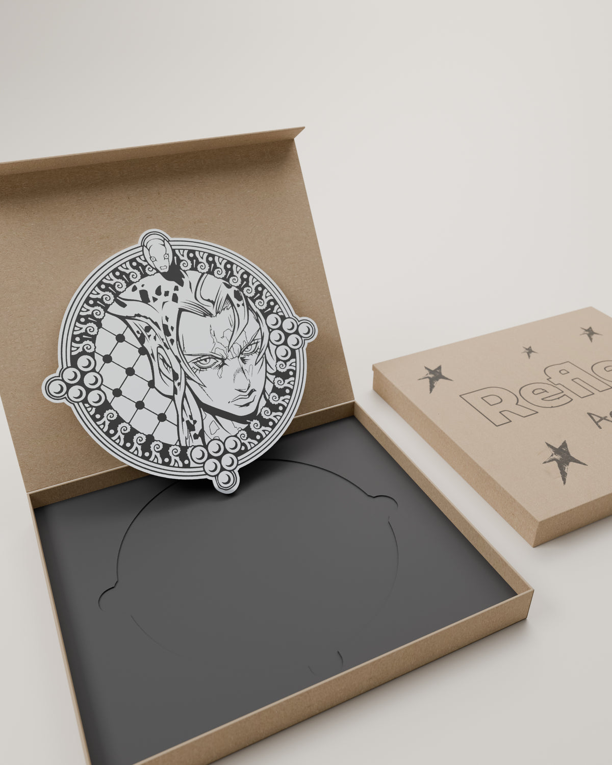Miroir Diavolo gravé — boîte Reflet, emballage