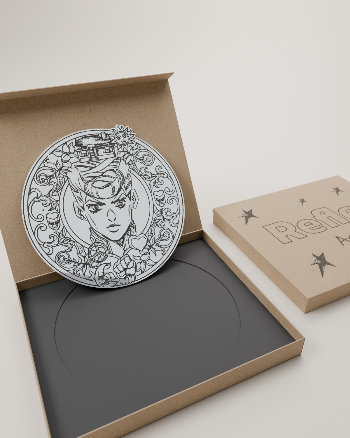 Miroir Josuke gravé — boîte Reflet, emballage